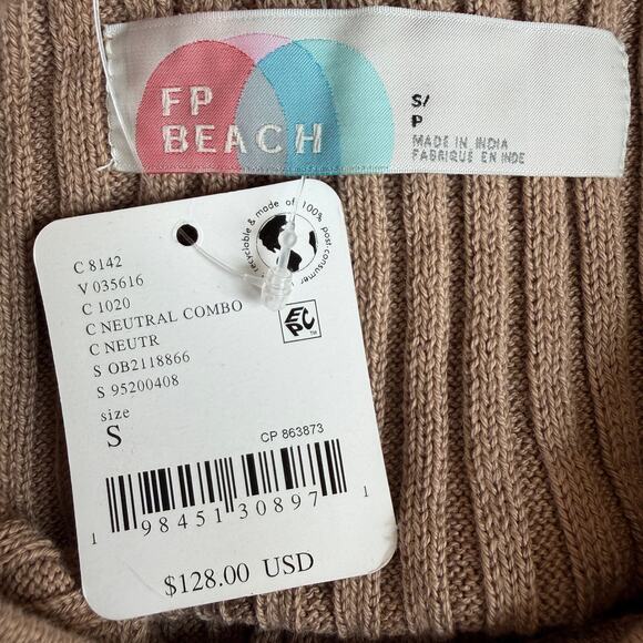 Free People Free-est Brown, Striped, Hoodie, Kami Sweater Set NWT- S/M - Picture 3 of 16